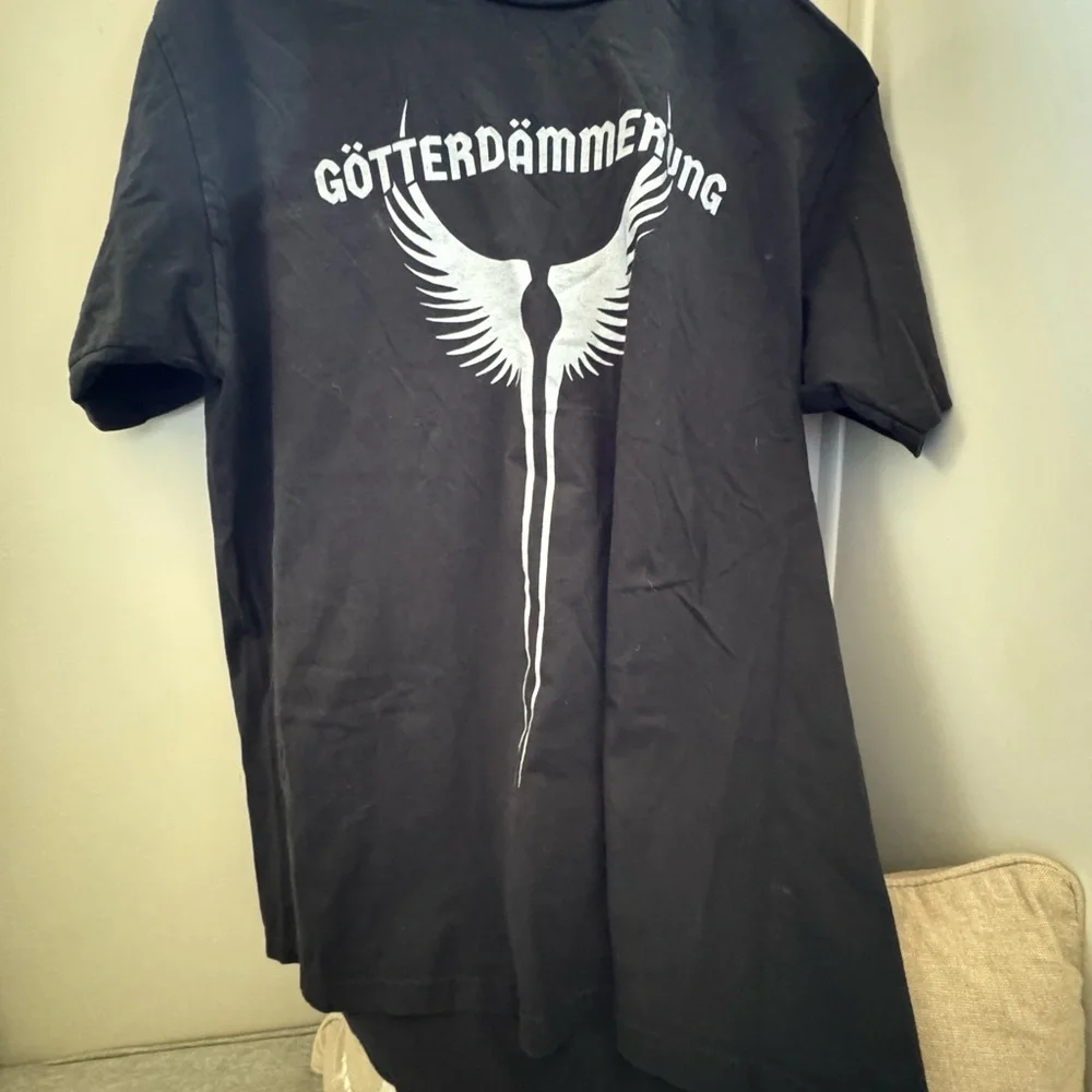Port and Company Black Tee with Silver Graphic - Picture 1 of 3